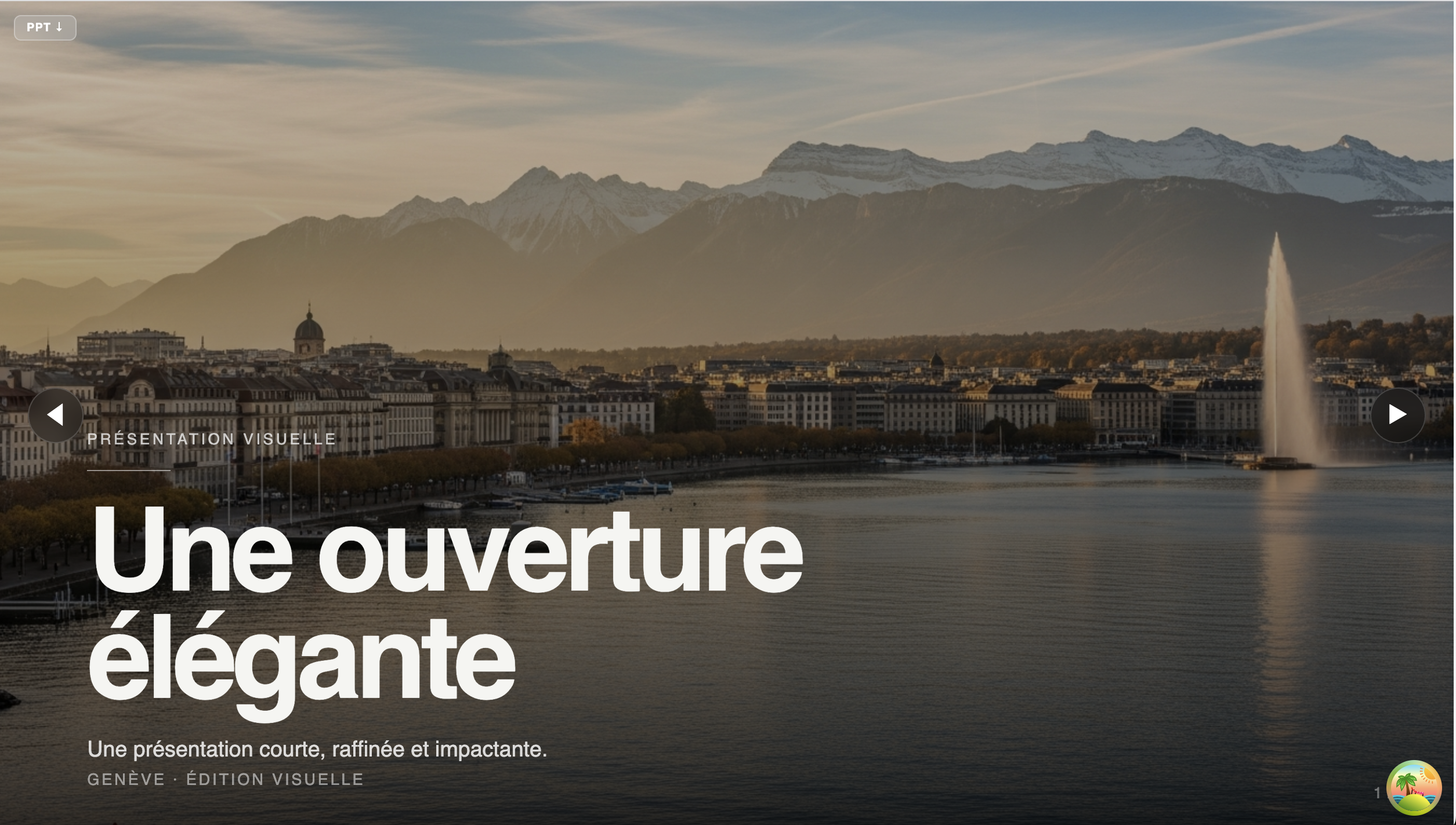 Présentation générée par l'IA